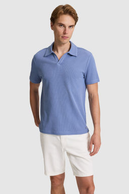 Erkek _ndigo Regular Fit Polo Yaka Ti__rt