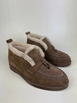 Ботинки 306.002be. Серо-коричневый замша R