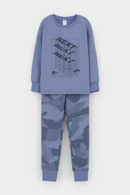 К 1547/24/пыльно-голубой джинс,геометрия пижама дет