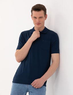 Lacivert Regular Fit Polo Yaka Merserize Ti__rt
