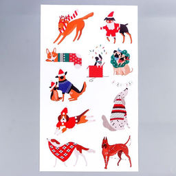 Интерьерная наклейка «Собачки», прозрачный фон, 30×50 см