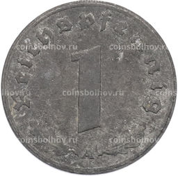 Монета 1 рейхспфенниг 1944 года A Германия