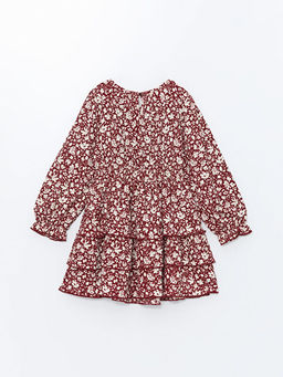 Bisiklet Yaka ?i?ekli K?z ?ocuk Elbise - Waikiki фото 3