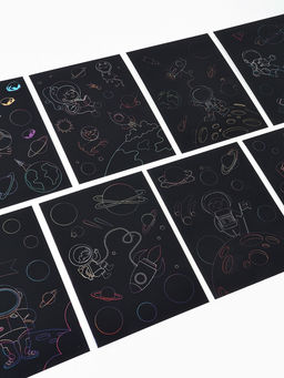 Гравюра блокнот "Космос", 9 листов, штихель