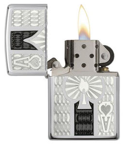 Зажигалка ZIPPO Филигранный туз пик | Intricate Spade Design 24196  фото 2