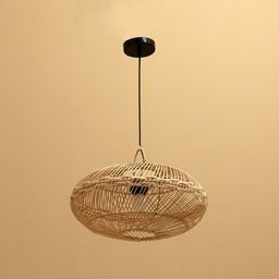 Светильник потолочный из ротанга «Ваю», 1×120 Вт, Е27, 40×40×20 см