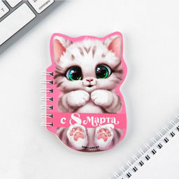 Подарочный набор, блокнот и фигурная ручка С 8 Марта