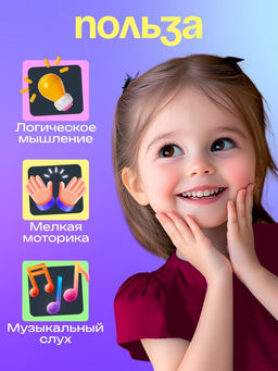 Развивающая игрушка «Музыкальный сортер», звук, цвет МИКС