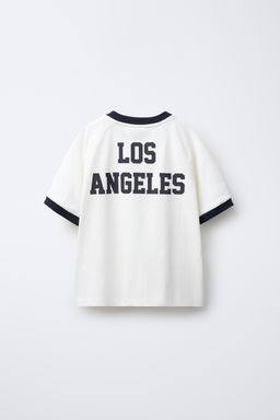 TEXT PRINT T-SHIRT WITH VIBRANT TRIMS - Zara фото 2