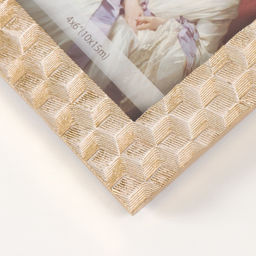 Фоторамка для фото 10×15 см «Кубики», полистоун, золотистая, 1.7×15.2×19.8 см