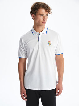 Polo Yaka Real Madrid Bask?l? Erkek Taraftar Ti??rt