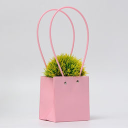 Цена за 10 шт. Сумка для цветов, квадратная, розовая, влагостойкая, 13×12×12 см