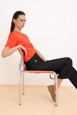 Koyu Kahverengi Regular/Normal Kal?p K?sa Kollu %100 Pamuk Orme T-Shirt TWOSS26TS00131 - Trendyolmilla фото 6