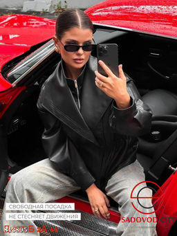 Кожаная куртка женская - Bruno фото 4