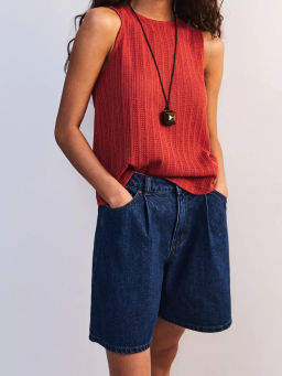 Джинсовые шорты со складками ZR2605092325-104 / Zarina