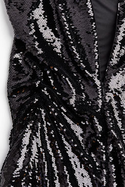 Vestido de lentejuelas con hombreras - H&m фото 8
