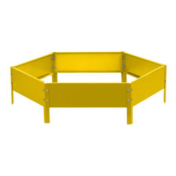 Клумба оцинкованная, d=100 см, высота бортика 15 см, жёлтая, Greengo фото 8