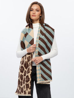 Палантин жен. виск+шерсть 70х180 LG33-972-11