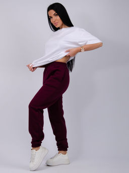 Джоггеры Мистерия 5, футер 3-х нитка начес - Малина фото 67