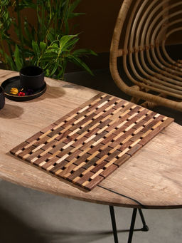 Коврик из тикового дерева, 40×30×0.7 см