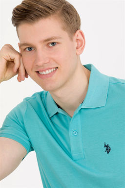 U. S. Polo Assn Мужская мятная базовая футболка с воротником-поло - U.s. polo assn фото 9