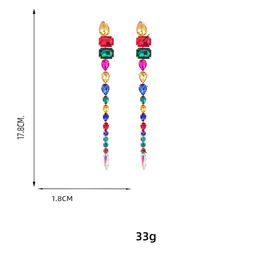 Серьги длинные на гвоздиках арт. 13 0968 (id 265492) - Rada фото 3