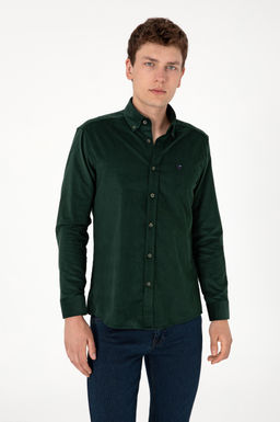 Erkek Koyu Ye_il Uzun Kollu G_mlek Sepette S_rpriz _ndirim