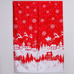 Лоскут Атлас Новогодняя ночь, красно-белый, 100 150 см - Страна карнавалия фото 3