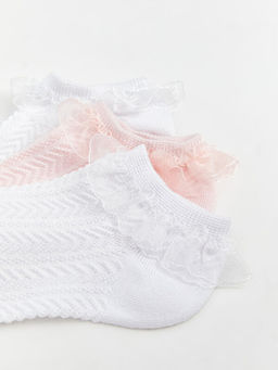 Dantel Detayl? K?z ?ocuk Patik ?orap 3l?