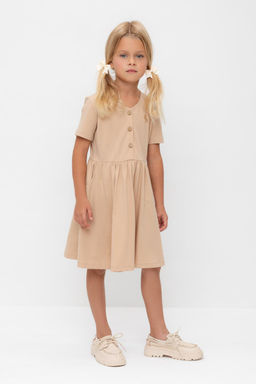 КР 5876-1/нежный бежевый к567 платье для дев