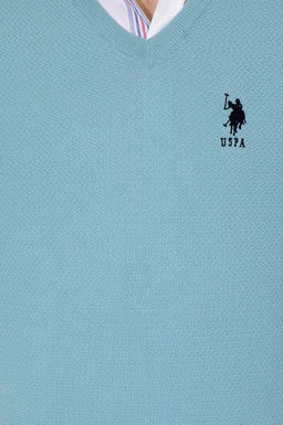 U. S. Polo Assn / Мужской синий базовый свитер - U.s. polo assn фото 18