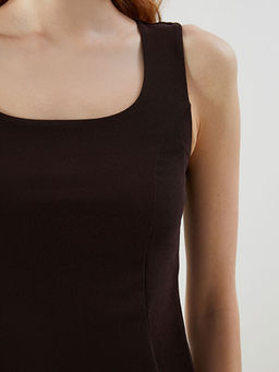 Kare Yaka Peplum Bluz