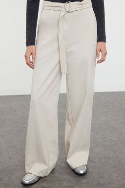 TRENDYOLMILLA Tas Wide Leg/Genis Paca Dokuma Pantolon TWOSS23PL00142 фото 3