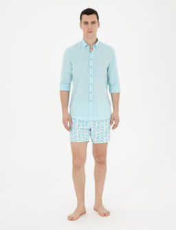 Пляжные шорты синие