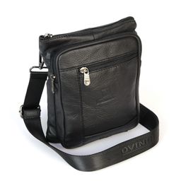 Мужская кожаная сумка F1101 Блек