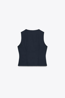 CREPE TOP WITH BUCKLES - Zara фото 7