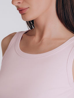 Майка женская Indefini розовая хлопок с вискозой  фото 2