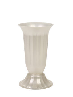 Ваза для цветов, 1 л, d=14 см, h=24 см, пластиковая, белая