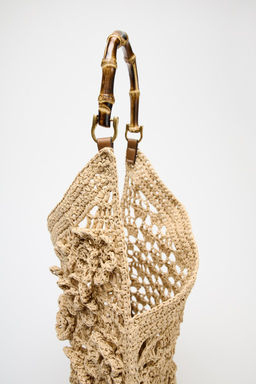 FLORAL BRAIDED TOTE BAG - Zara фото 6
