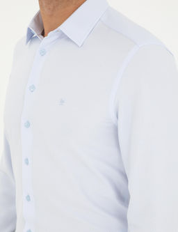 Рубашка Pierre Cardin Slim Fit светло-голубая с длинным рукавом