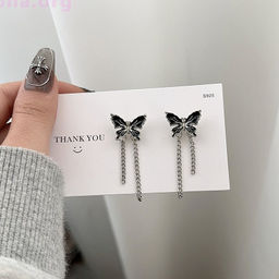 Серьги Black butterfly