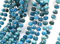 Бусины из апатита рондель гр.7*5мм, 37см, 49 бусин Радуга камня