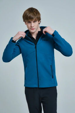Толстовка на молнии с капюшоном Синий