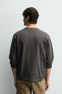 STRIPED LONG SLEEVE T-SHIRT - Zara фото 3