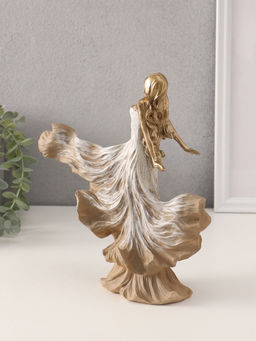 Фигурка полистоун «Перерождение. Девушка в летящем платье», бежевый, 22.5×8.5×25 см