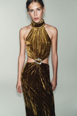 CUT-OUT DRESS WITH JEWEL DETAIL