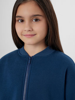 Толстовка для девочек синяя на молнии - Mark formelle фото 2