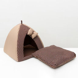 Домик-вигвам Нежность, 40 х 40 х 37 см, бязь, коричневый - Пижон фото 4