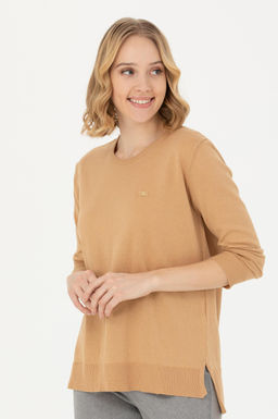 Женский базовый свитер песочного цвета - U.s. polo assn фото 15
