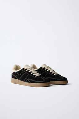 SNEAKERS WITH FAUX SHEARLING DETAIL - Zara фото 2